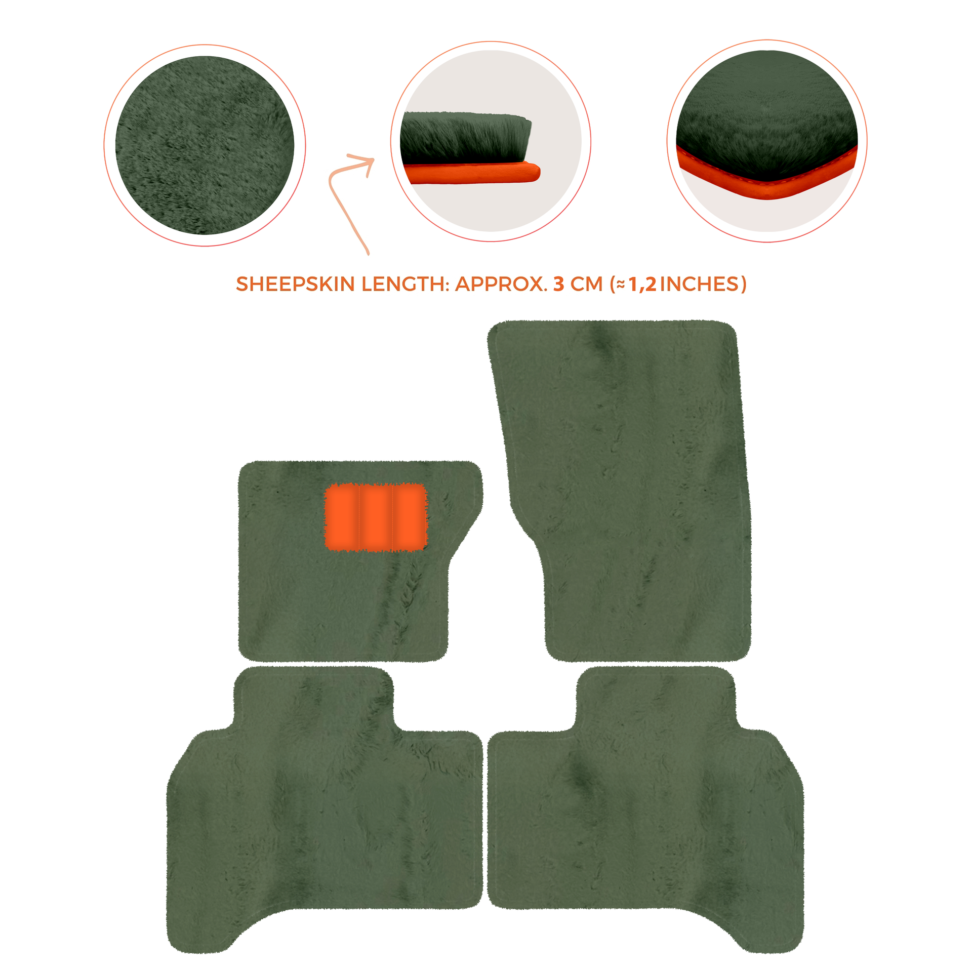 Premium Sheepskin Floor Mats for Range Rover Vehicles (2012-2022)