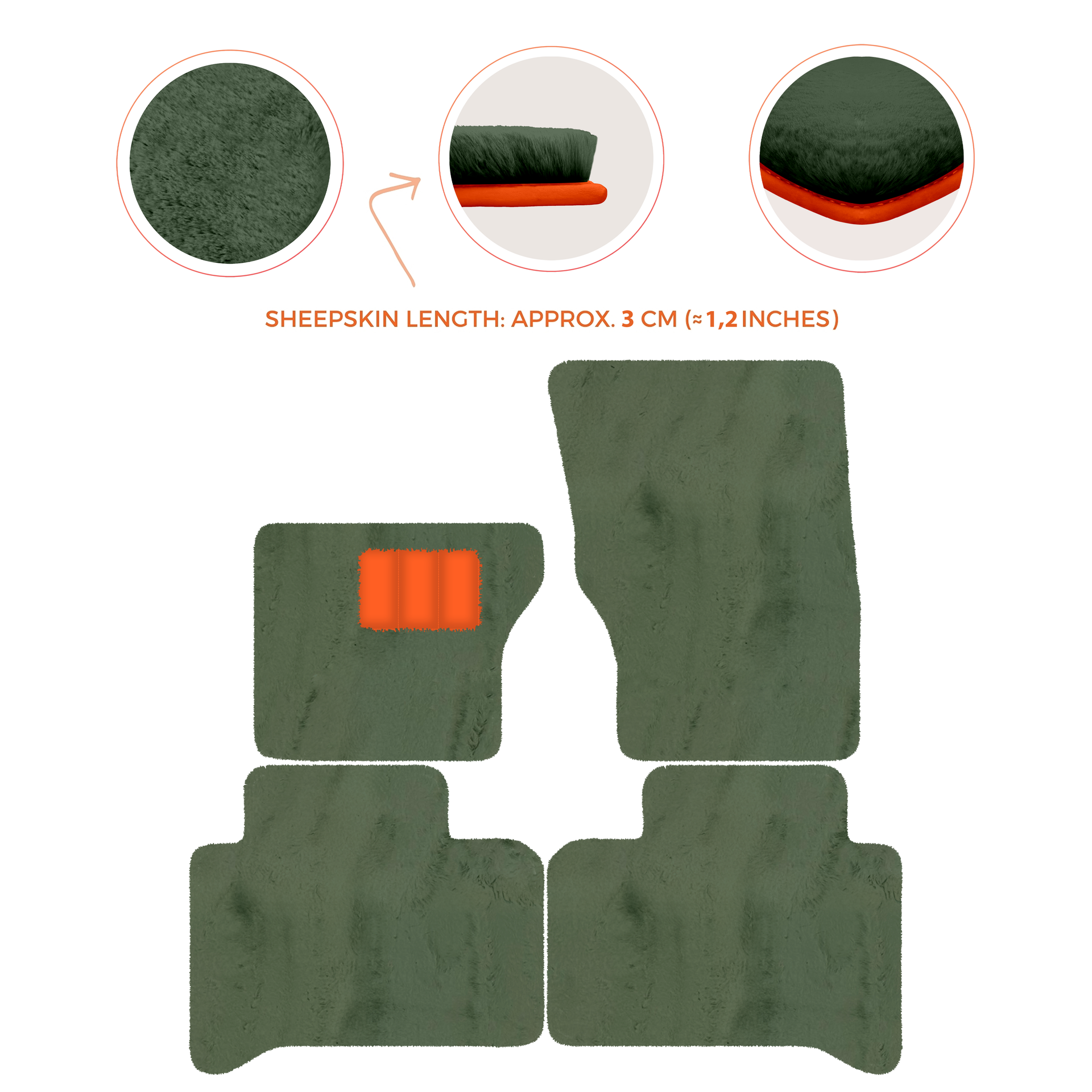 Luxurious Premium Sheepskin Floor Mats for Range Rover (2012-2022)