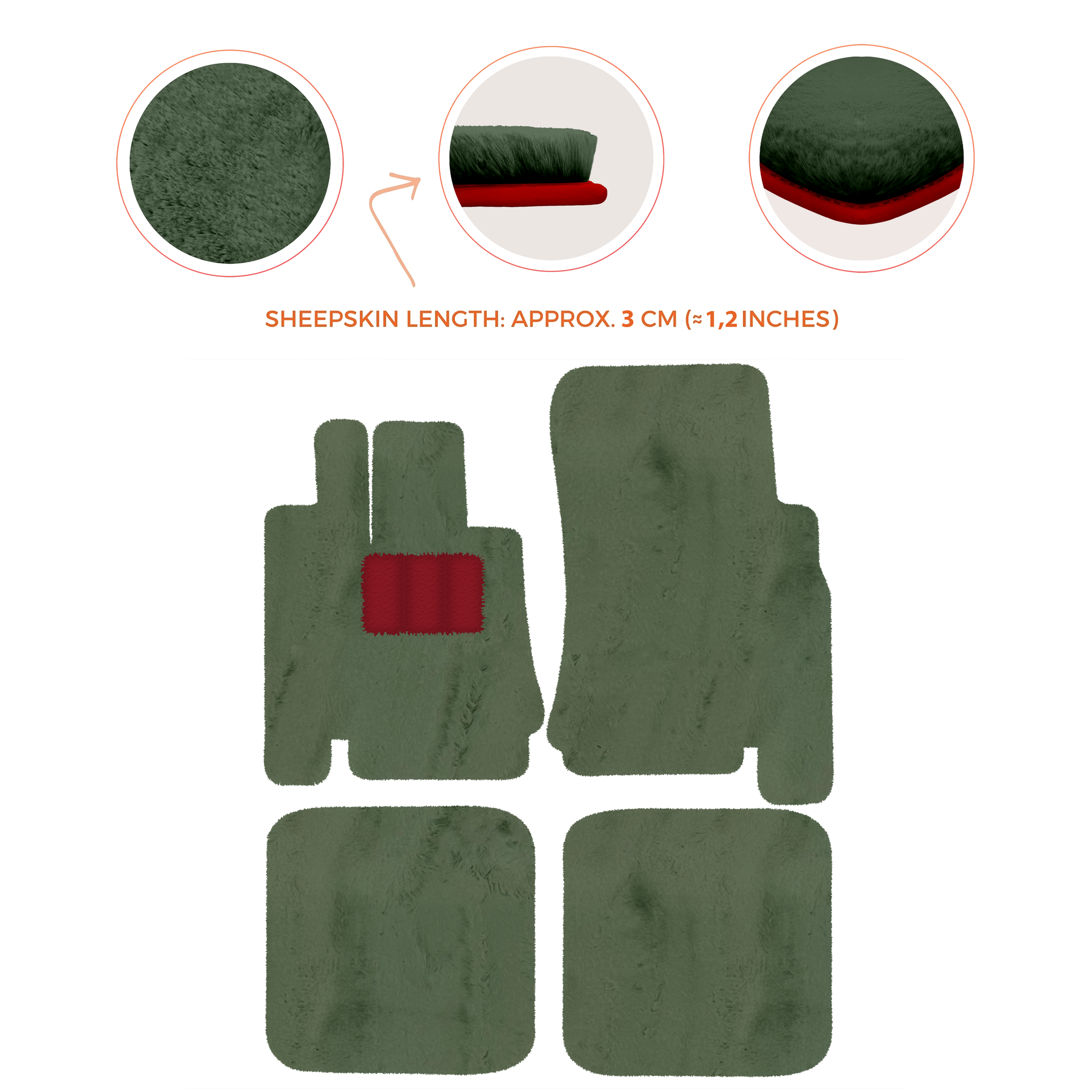 Premium Luxurious Sheepskin Floor Mats for Bentley Arnage (1998-2009)