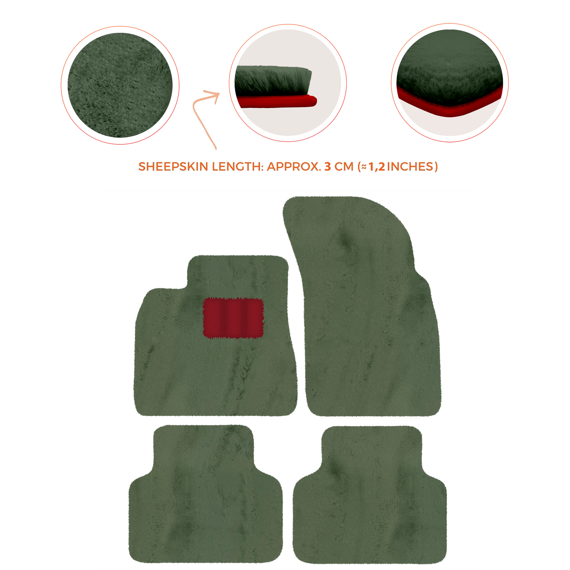 Premium Luxury Sheepskin Floor Mats for Bentley Bentayga 2015-2023