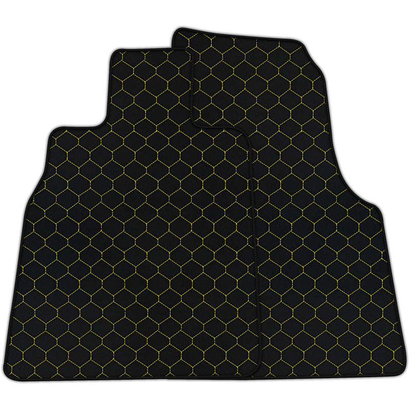 Tapis de voiture en cuir personnalisables avec motif hexagonal pour Chevrolet Corvette C8 (2020-2024)