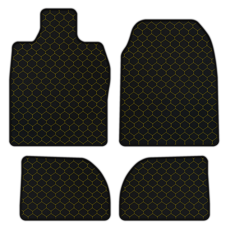 Customizable Leather Floor Mats with Hex Pattern for Porsche 924 (1976-1988)