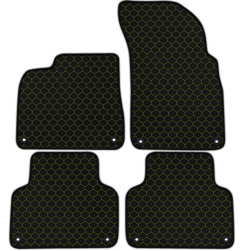 Customizable Leather Floor Mats with Hex Pattern for Audi Q8 (2018-2023)