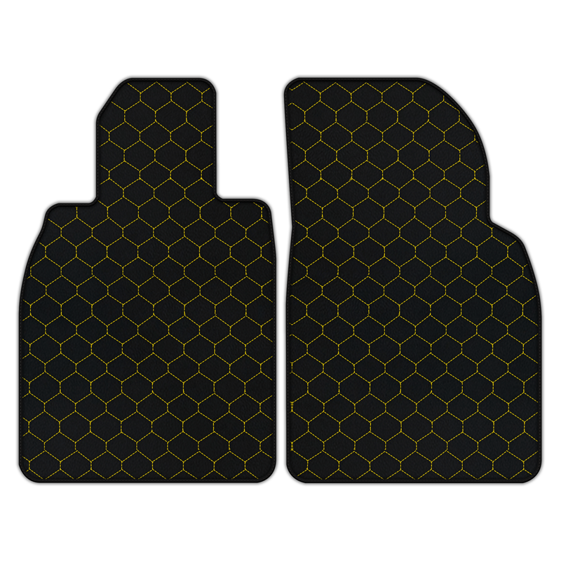 Customizable Leather Floor Mats with Hex Pattern for Porsche 981 Cayman (2012–2016)