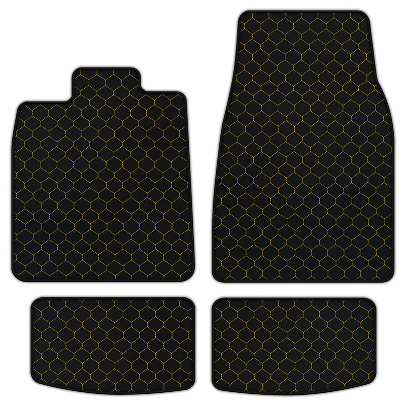 Customizable Leather Floor Mats with Hex Pattern for Porsche Taycan (2019-2023)