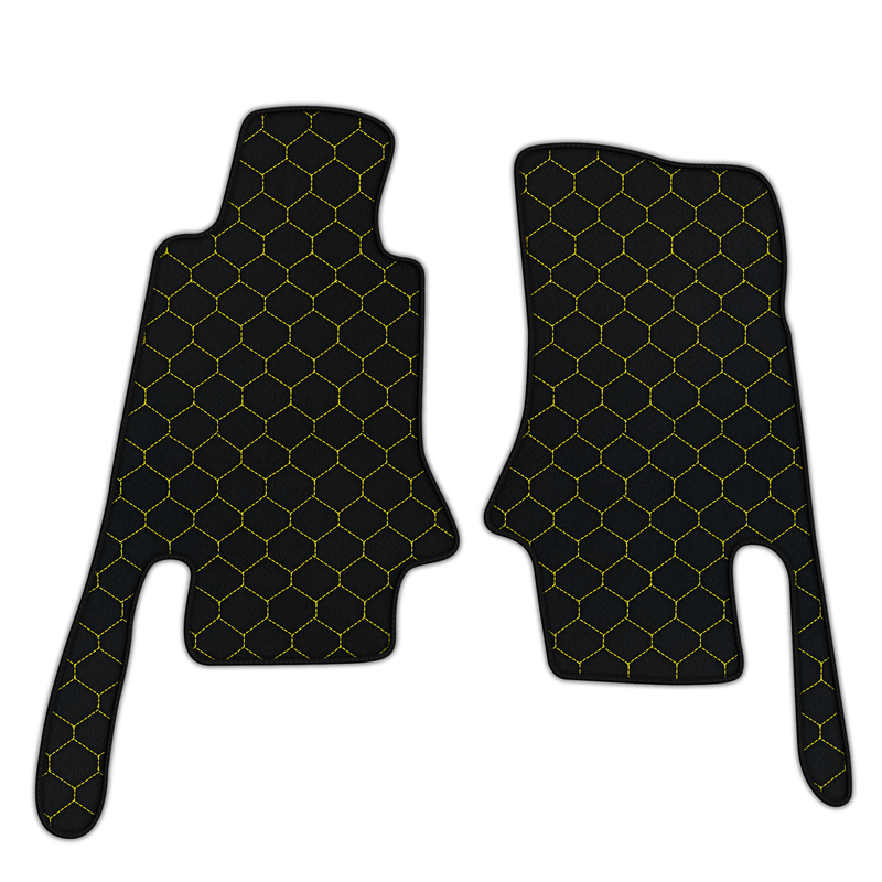 Customizable Leather Floor Mats with Hex Pattern for Chevrolet Corvette C5 (1997-2004)