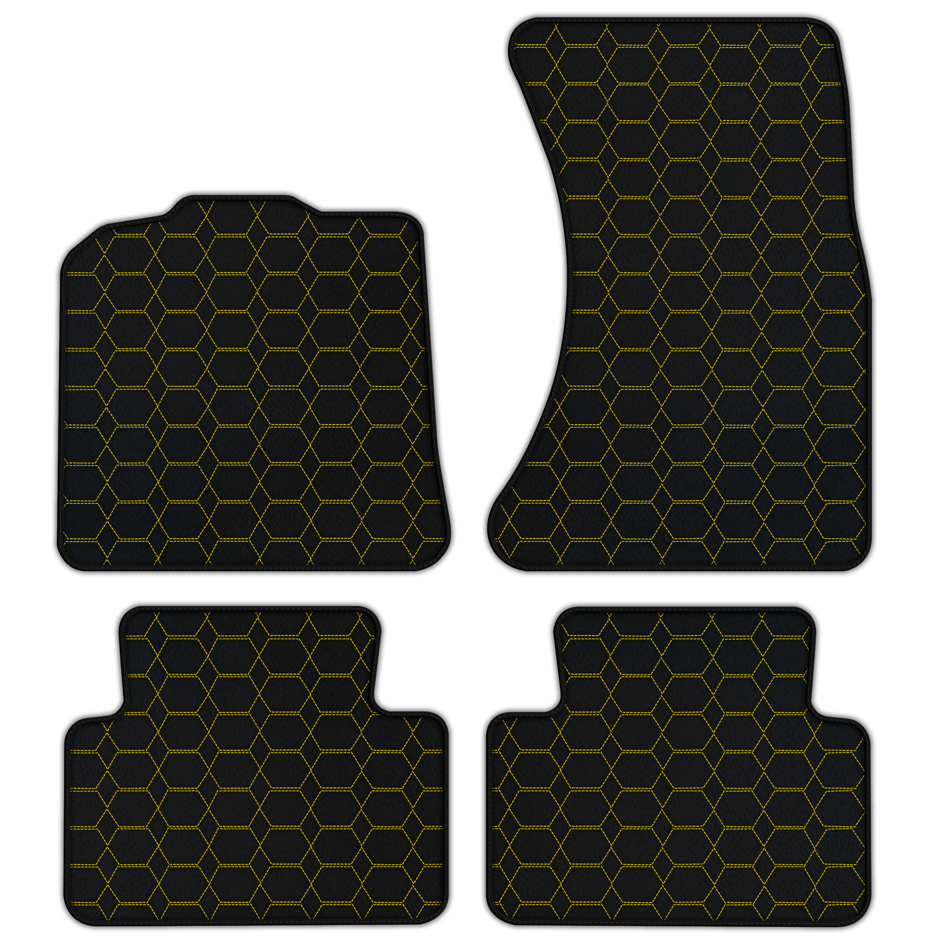 Customizable Leather Hex Floor Mats for Porsche Macan (2014-2023)