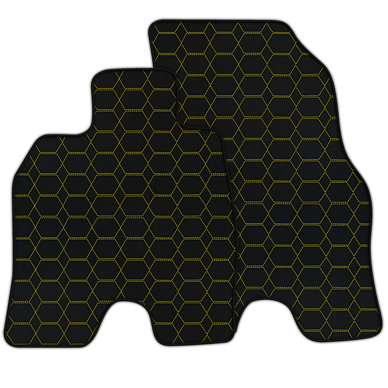 Tapis de voiture en cuir personnalisables avec motif hexagonal pour BMW i8 Series l12 I15