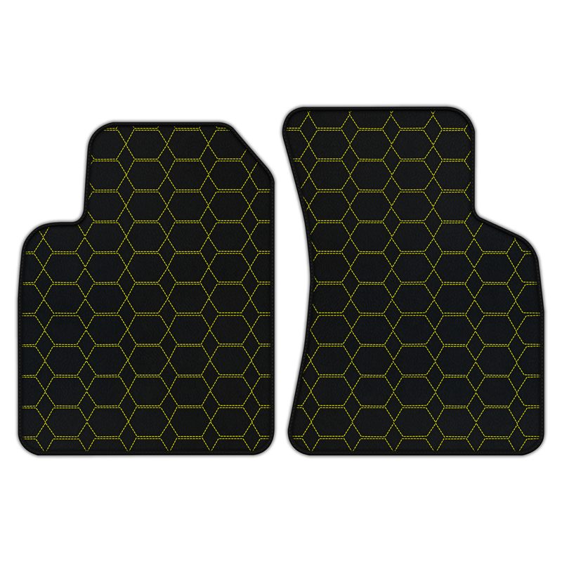Anpassbare Leder-Fußmatten mit Sechseck-Muster für Audi TT MK1 Coupé (1998–2006)