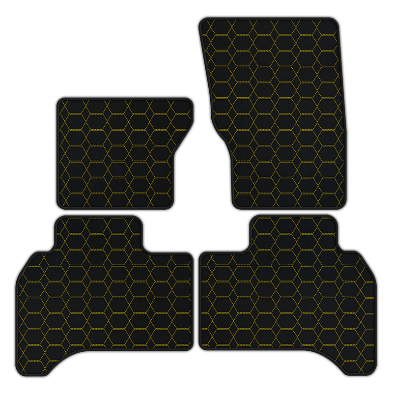 Customizable Leather Floor Mats with Hexagon Hex Pattern for Range Rover (2012-2022) 4-5 Seater