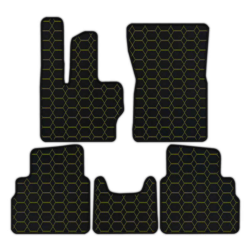Tapis de voiture en cuir personnalisable avec motif hexagonal pour Mercedes Benz G-Class W463 (2018-2023)