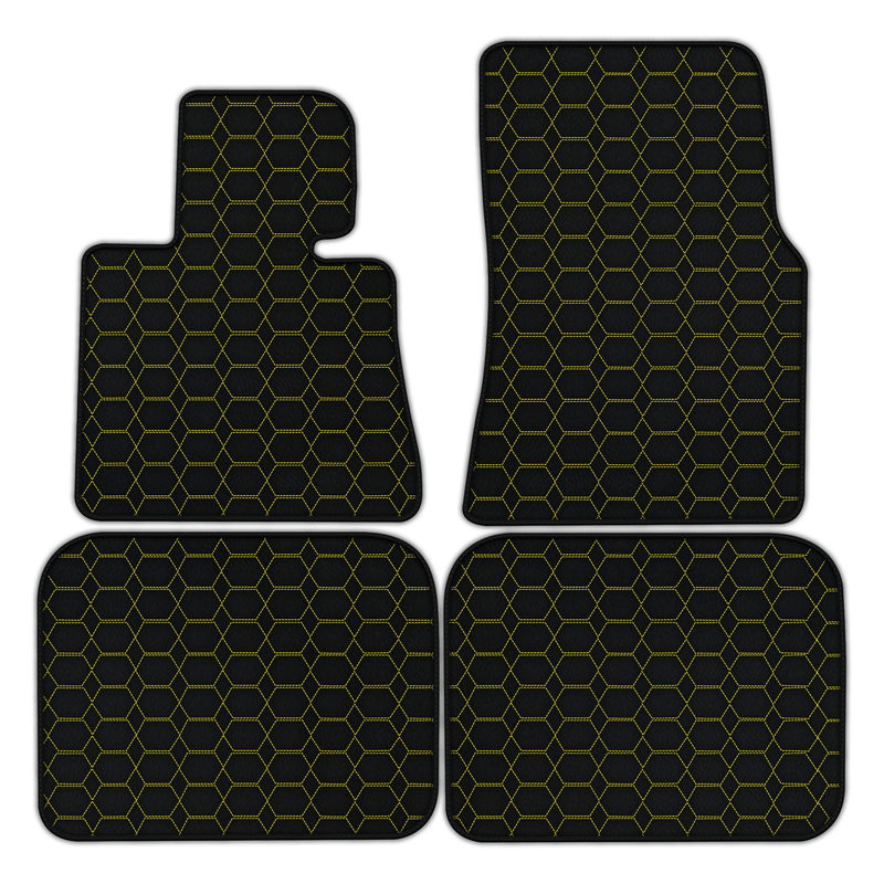Tapis de voiture en cuir personnalisable avec motif hexagonal pour Rolls Royce Phantom Sedan (2003-2016)
