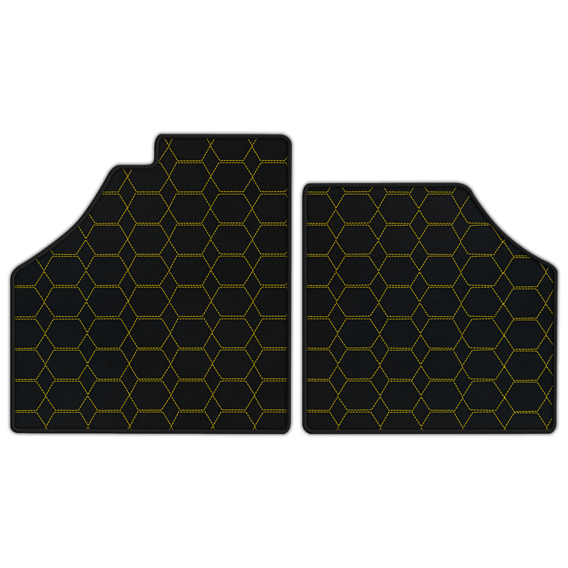 Customizable Leather Floor Mats with Hexagon Hex Pattern for Ferrari Enzo (2002-2004)