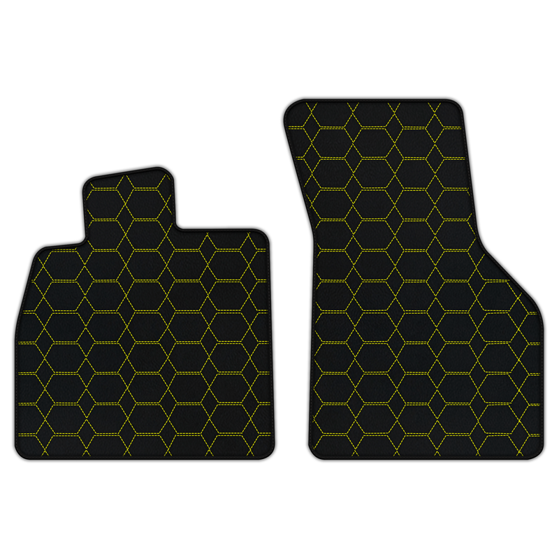 Customizable Leather Floor Mats with Hexagon Hex Pattern for Audi TT MK3 Coupe (2019-2023)