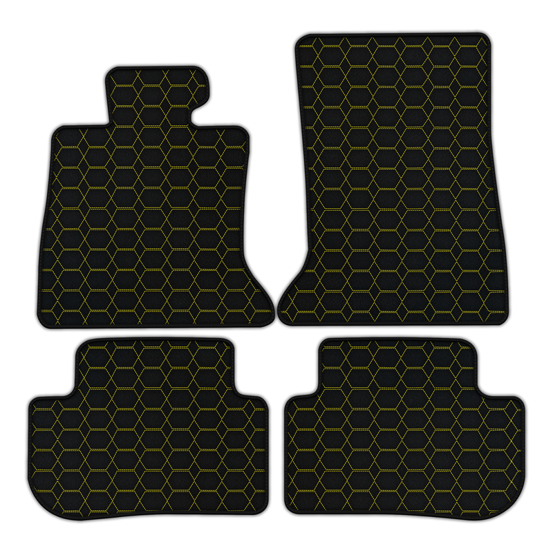 Tapis de voiture en cuir personnalisables avec motif hexagonal pour Rolls Royce Dawn (2016-2023)