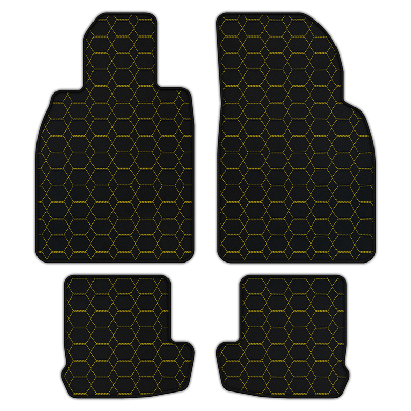 Customizable Leather Floor Mats with Hexagon Hex Pattern for Porsche 911 - 991 (2012-2019)