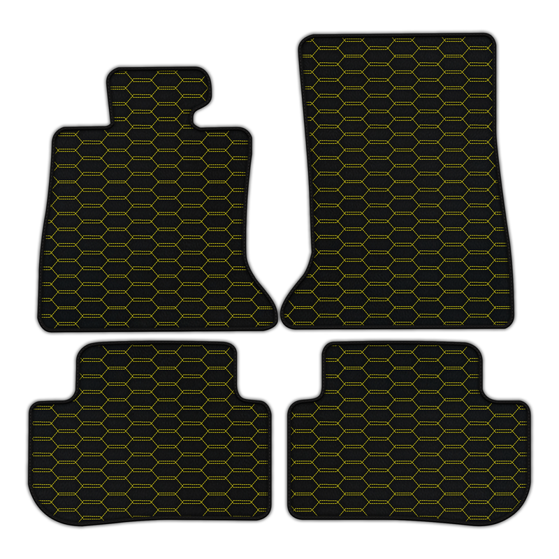 Tapis de voiture en cuir personnalisable avec motif hexagonal entrelacé pour Rolls Royce Dawn (2016-2023)