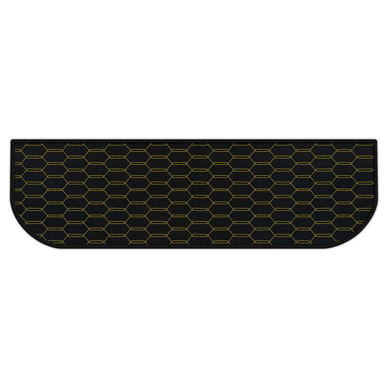 Customizable Leather Trunk Floor Mats with Interlaced Hex Pattern for Ferrari 328 GTS (1985-1989)