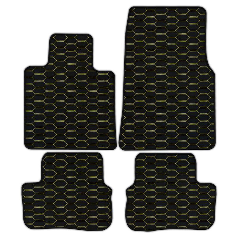 Tapis de voiture en cuir personnalisables avec motif hexagonal entrelacé pour Rolls Royce Spectre (2023-2024)