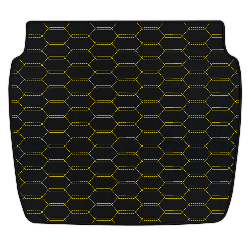 Customizable Leather Trunk Floor Mats with Interlaced Hex Pattern for Ferrari 348 TS (1989-1995)