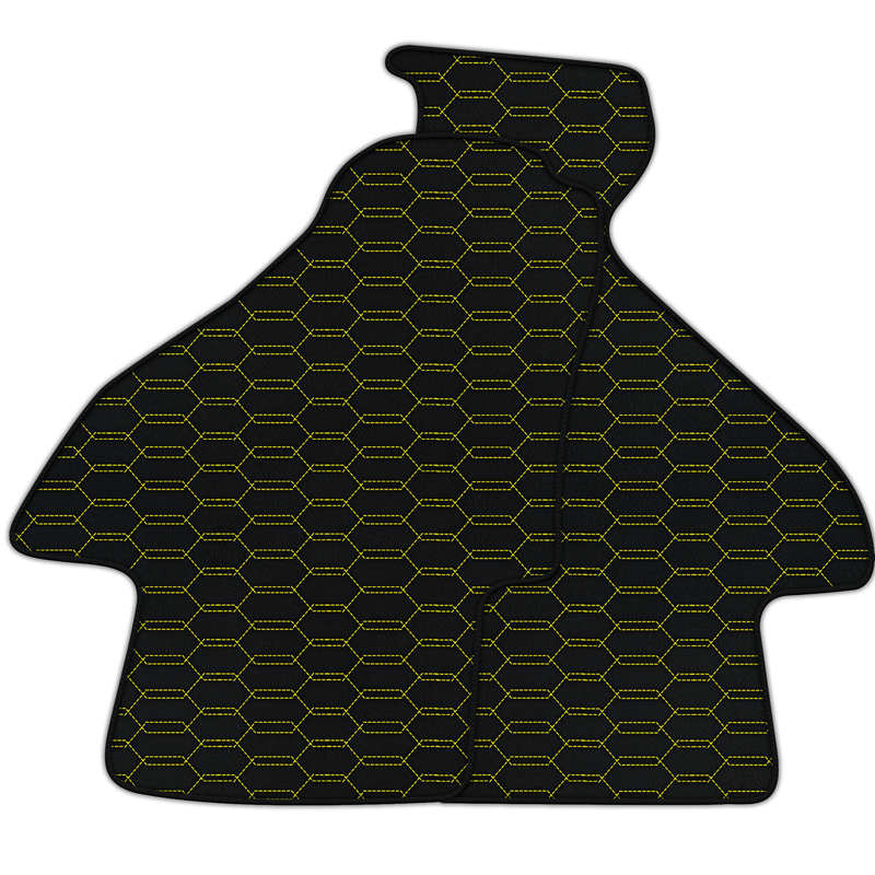 Tapis de voiture en cuir sur mesure avec motif hexagonal