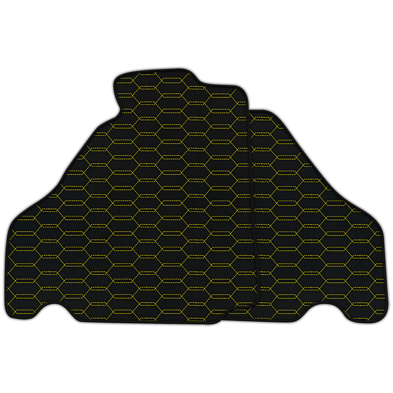 Customizable Leather Floor Mats with Interlaced Hex Pattern for Ferrari 360 (1999-2005)