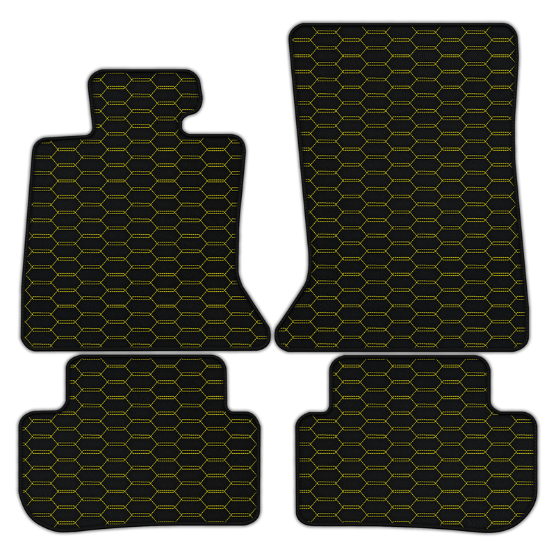 Tapis de voiture en cuir personnalisable avec motif hexagonal entrelacé pour Rolls Royce Wraith (2013–2023)