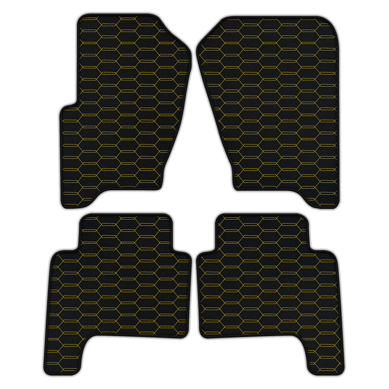 Customizable Leather Floor Mats with Interlaced Hex Pattern for Range Rover Sport (2005-2010)