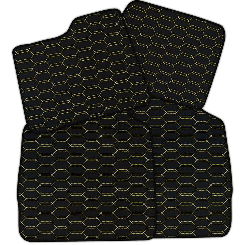 Tapis de voiture Sur mesure à motif hexagonal entrelacé pour