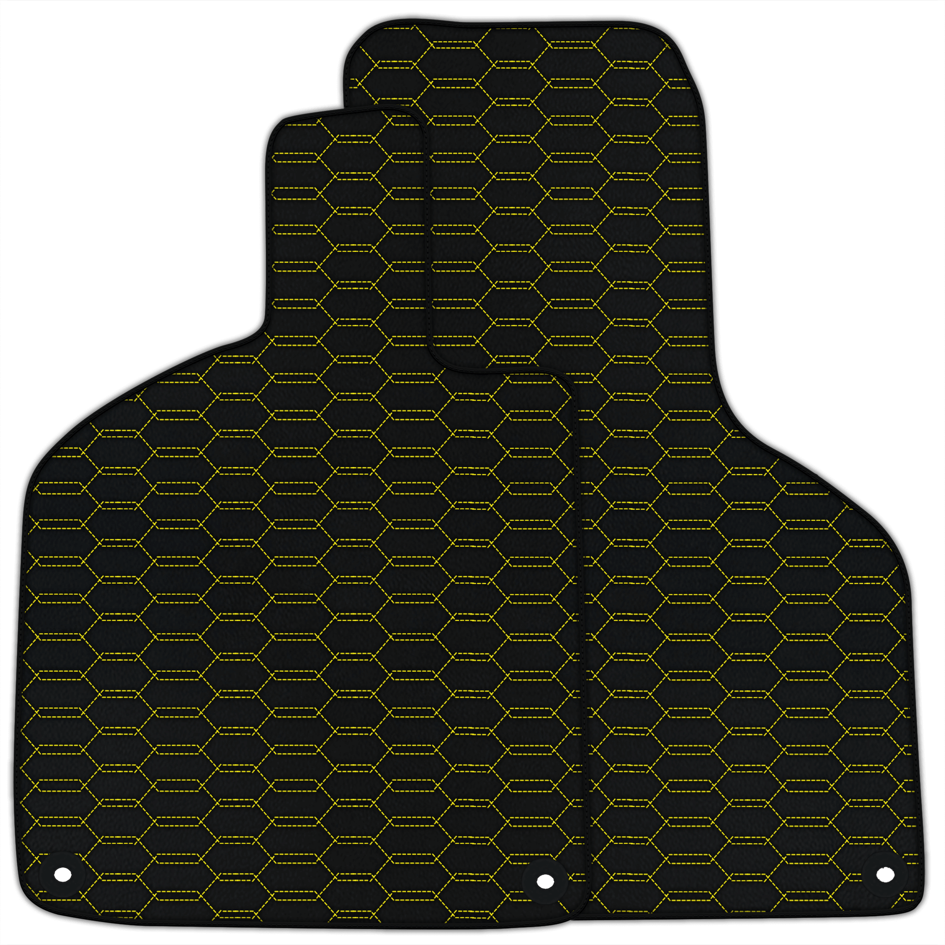 Customizable Leather Floor Mats with Interalced Hex Pattern for Lamborghini Huracan EVO (2019-2024)