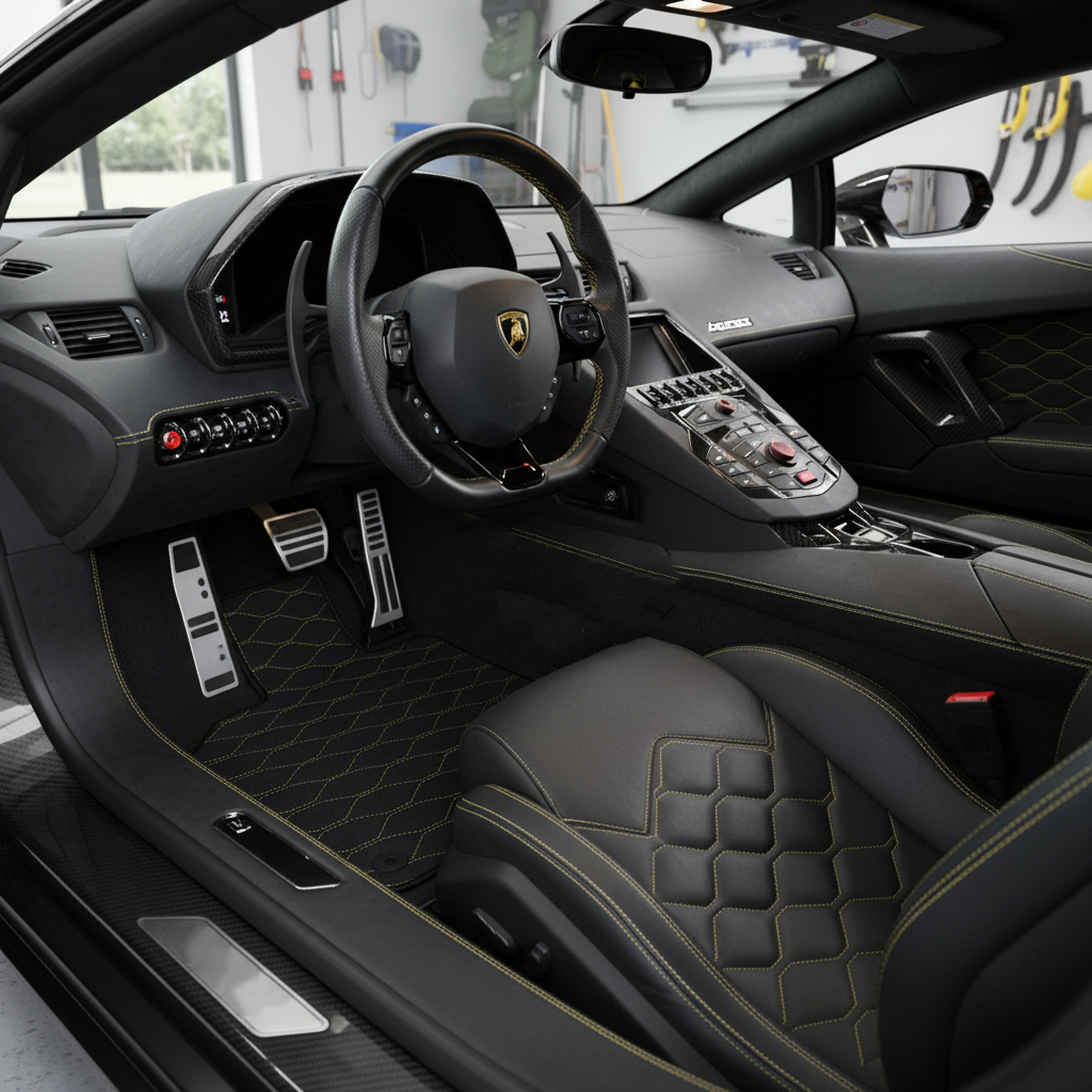 Tapis de sol en cuir