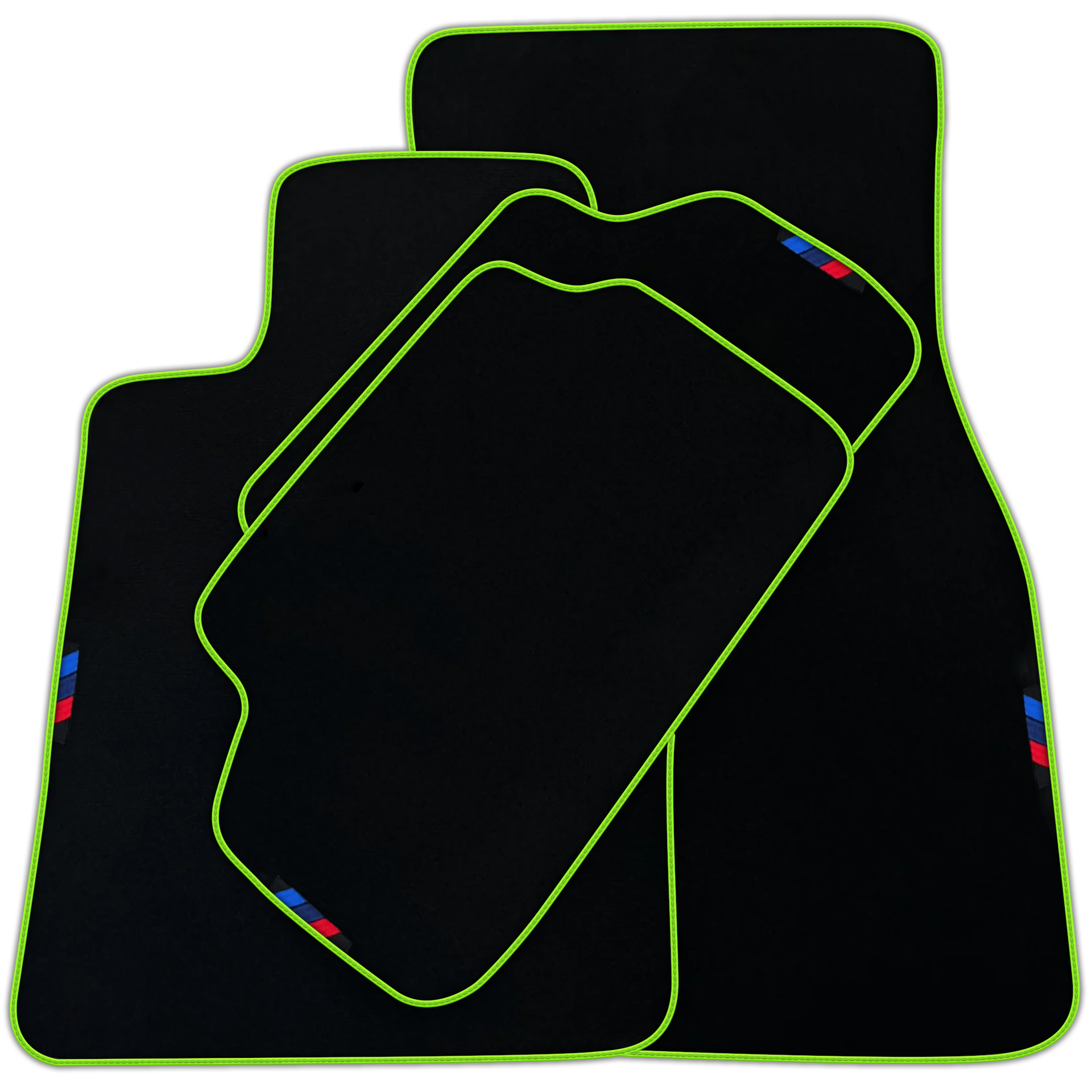Black Mats For BMW M8 F93 4-door Gran Coupe | Green Trim | Various Trim Colors