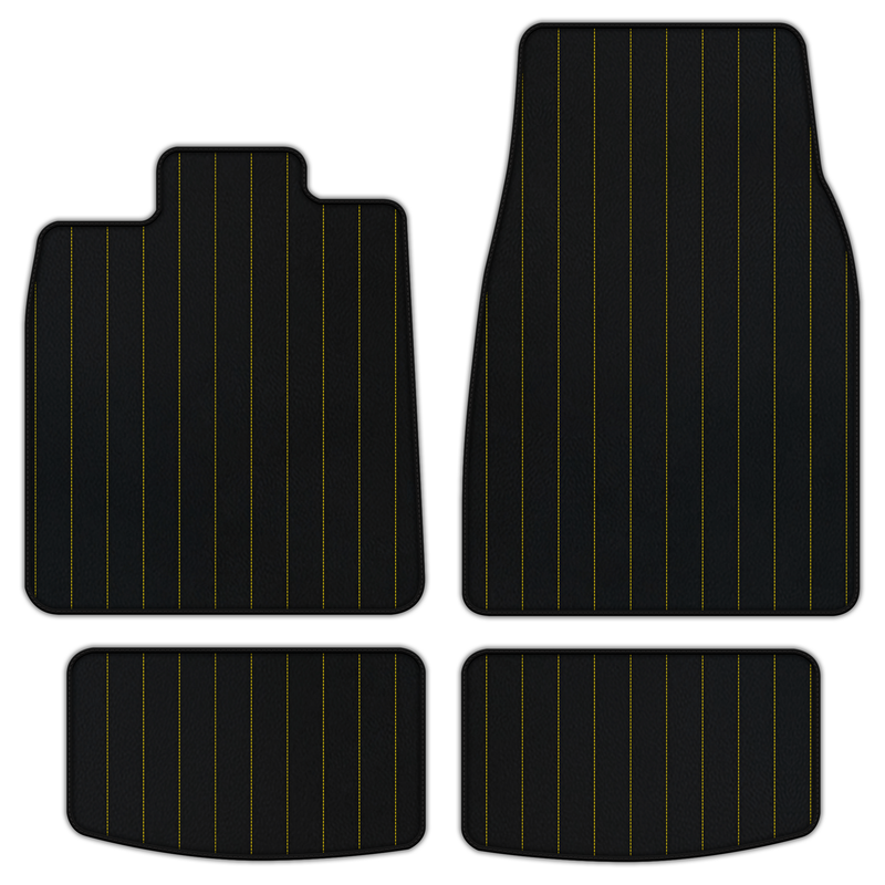 Customizable Leather Floor Mats with Line Pattern for Porsche Taycan (2019-2023)