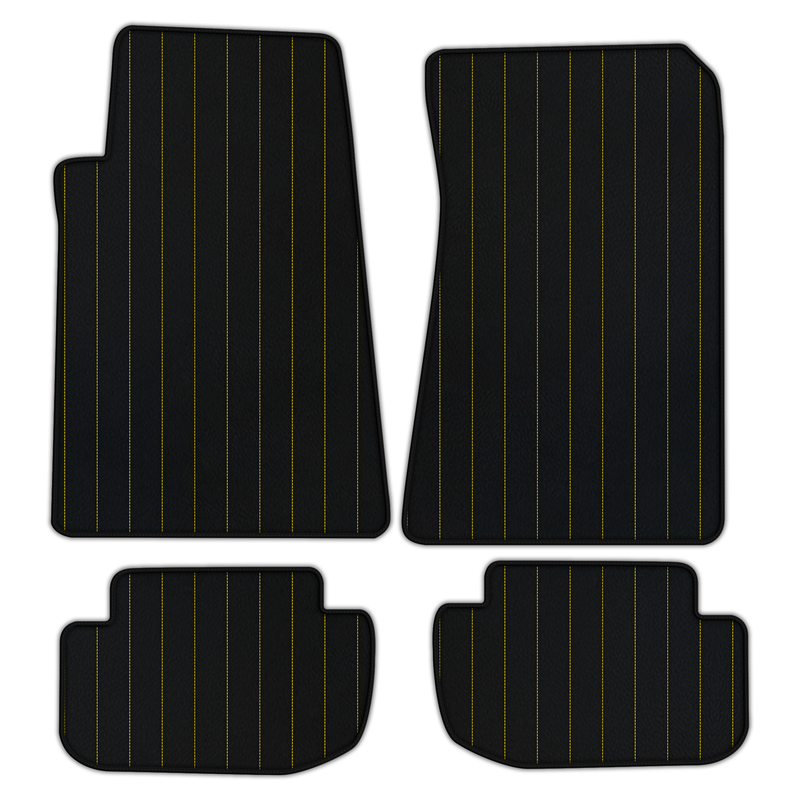 Customizable Leather Floor Mats with Line Pattern for Aston Martin DBS (2007-2012) Coupe