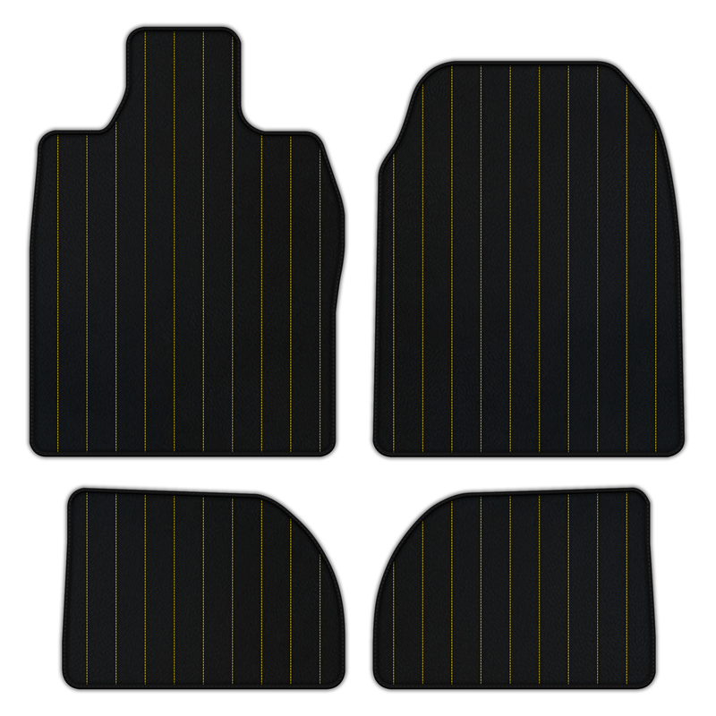 Customizable Leather Floor Mats with Line Pattern for Porsche 924 (1976-1988)
