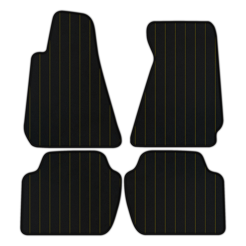 Customizable Leather Floor Mats with Line Pattern for Aston Martin Rapide E (2020) Electric Sedan