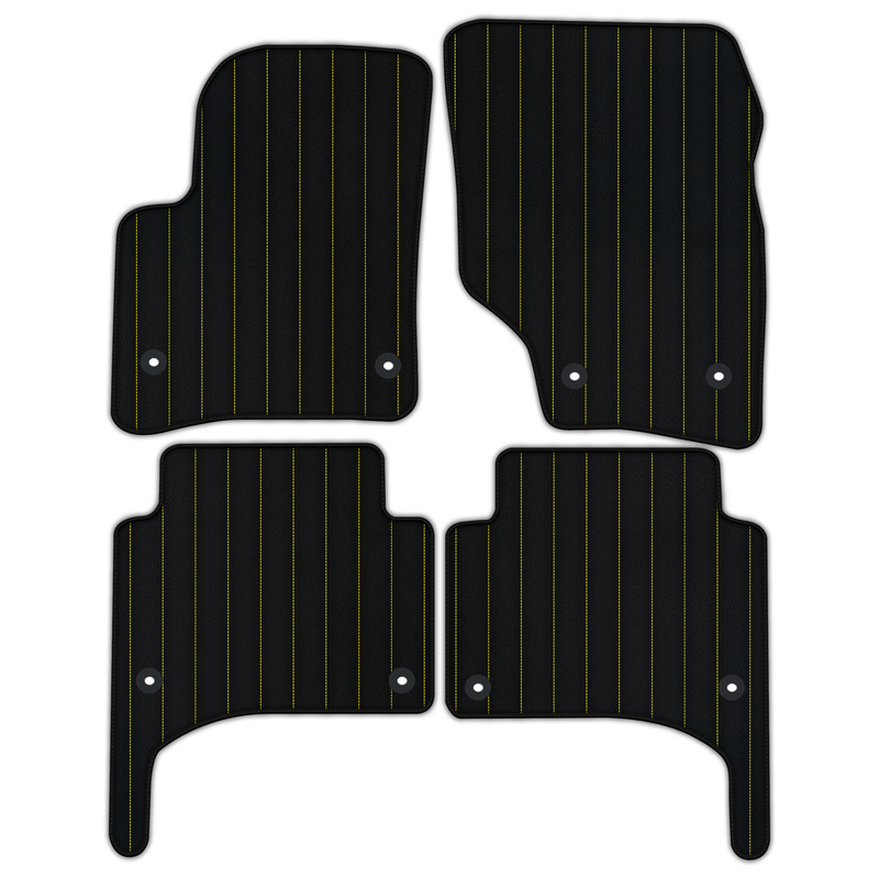 Tapis de voiture en cuir personnalisable avec motif linéaire pour Porsche Cayenne (2003-2010)