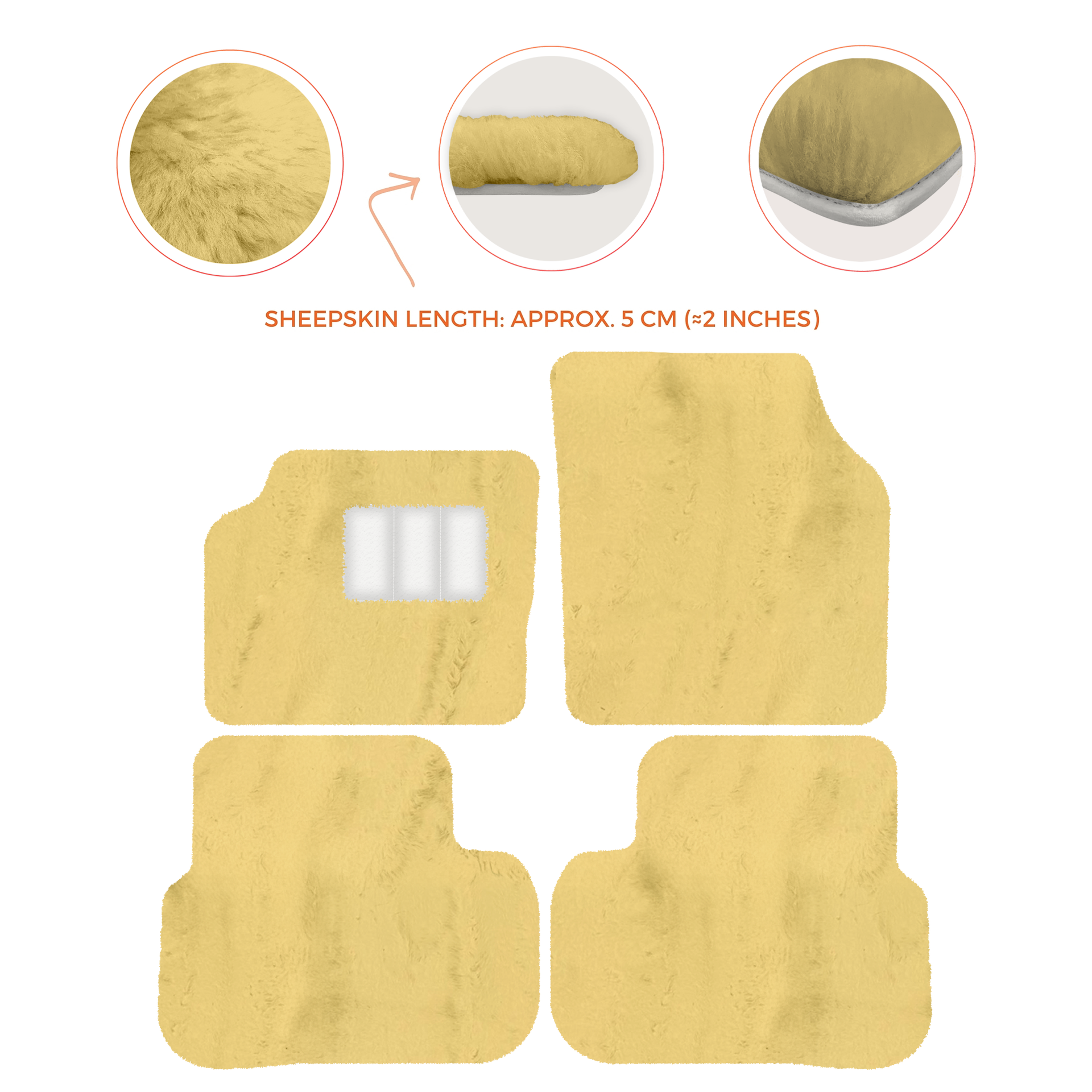 Luxury Sheepskin Floor Mats for Aston Martin V8 Coupe (1996-2000)