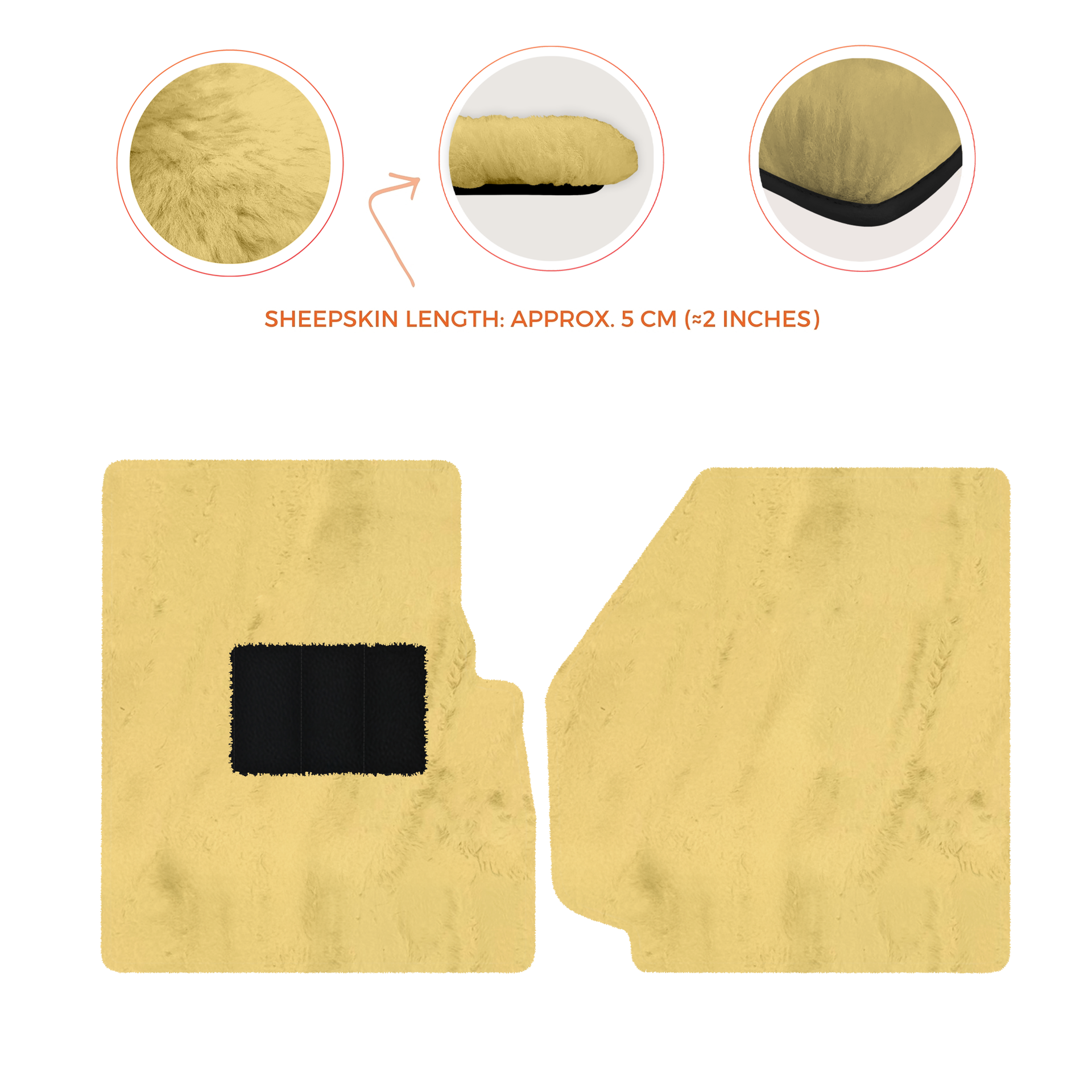 Premium Sheepskin Floor Mats for Land Rover Discovery (2004-2009)