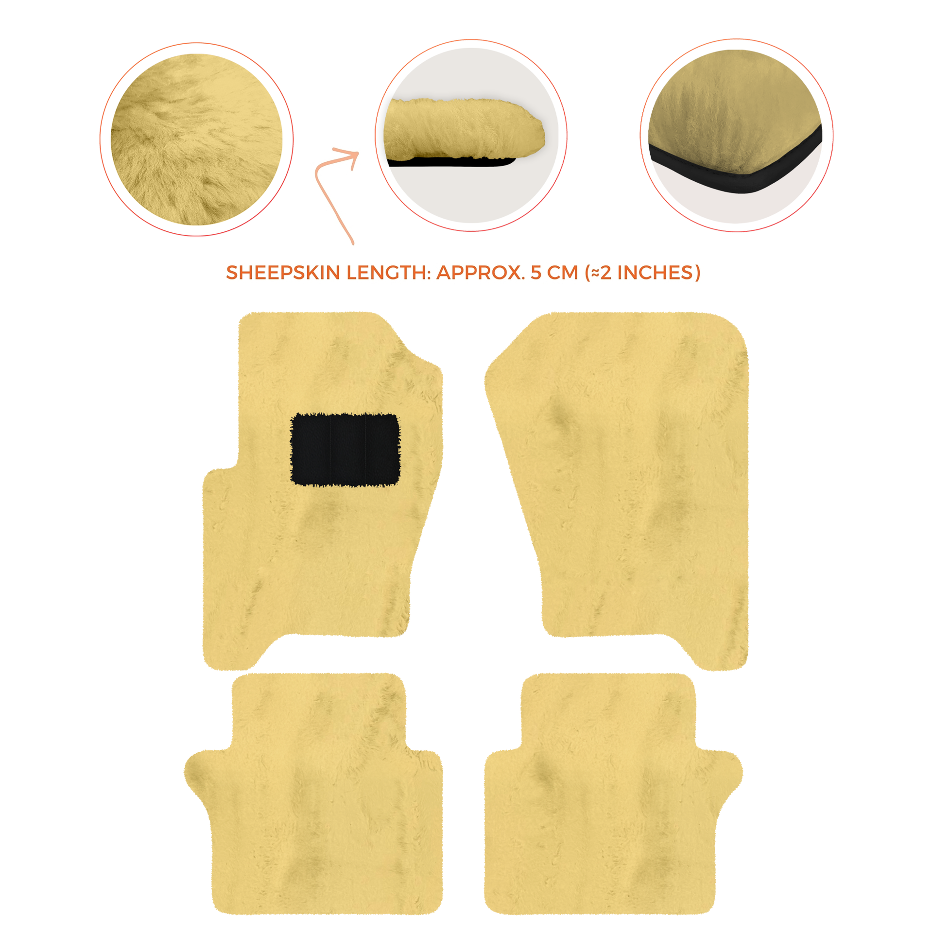 Luxury Sheepskin Floor Mats for Your Range Rover Sport 2005-2010