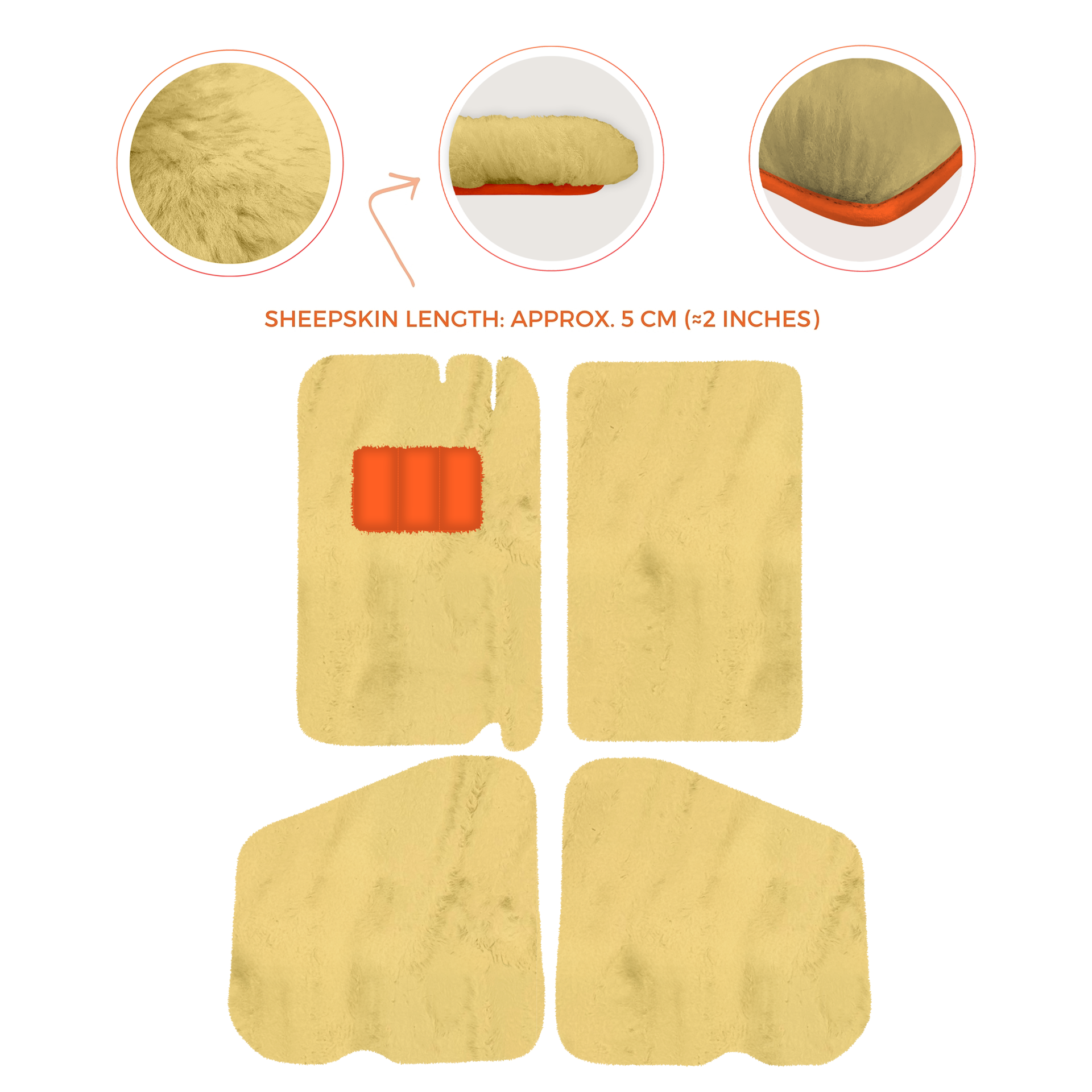 Premium Sheepskin Floor Mats for Rolls-Royce Shadow (1965-1977)