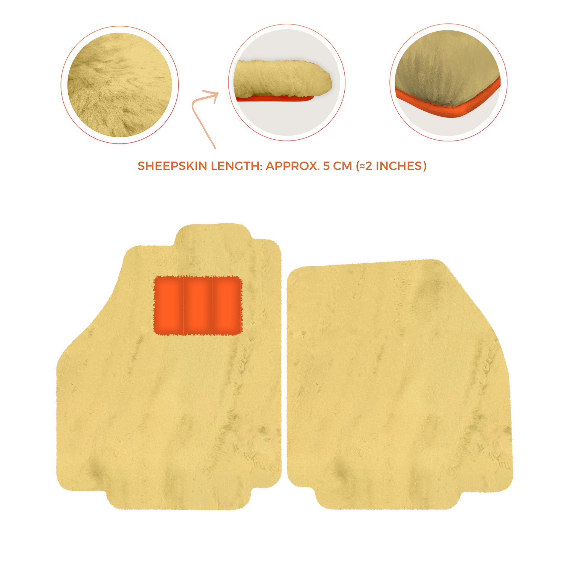 Premium Sheepskin Floor Mats for Ferrari 488 Spider (2016-2022)
