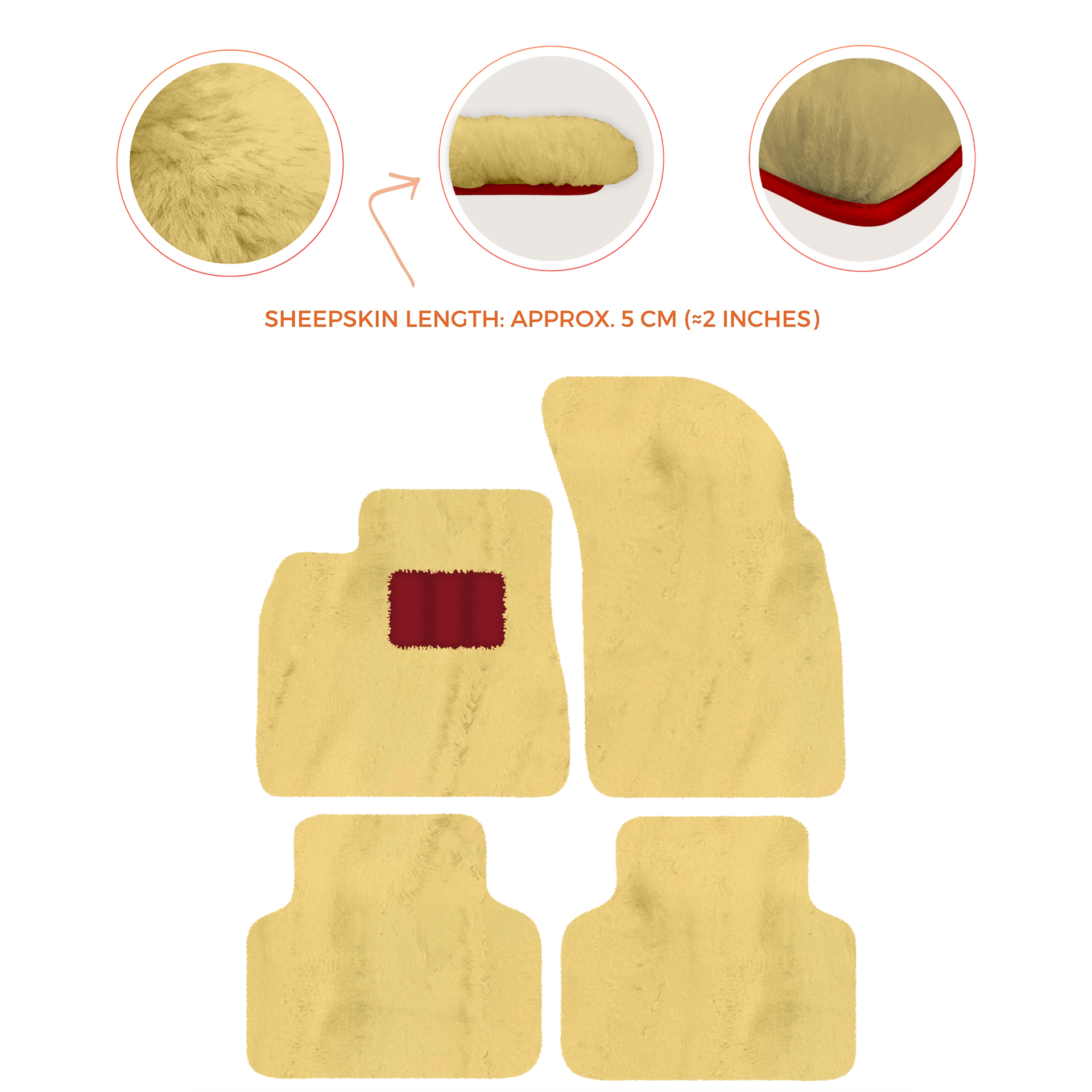 Premium Luxury Sheepskin Floor Mats for Bentley Bentayga 2015-2023