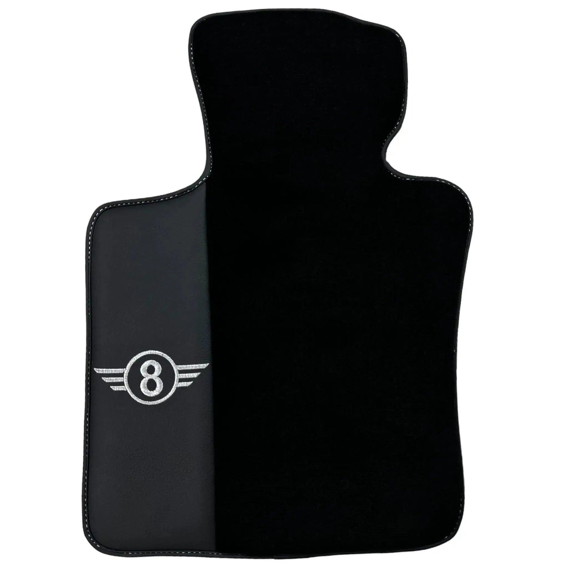 Black Floor Mats for Mini Cooper / One R50 (2001-2007) with Leather - AutoWin