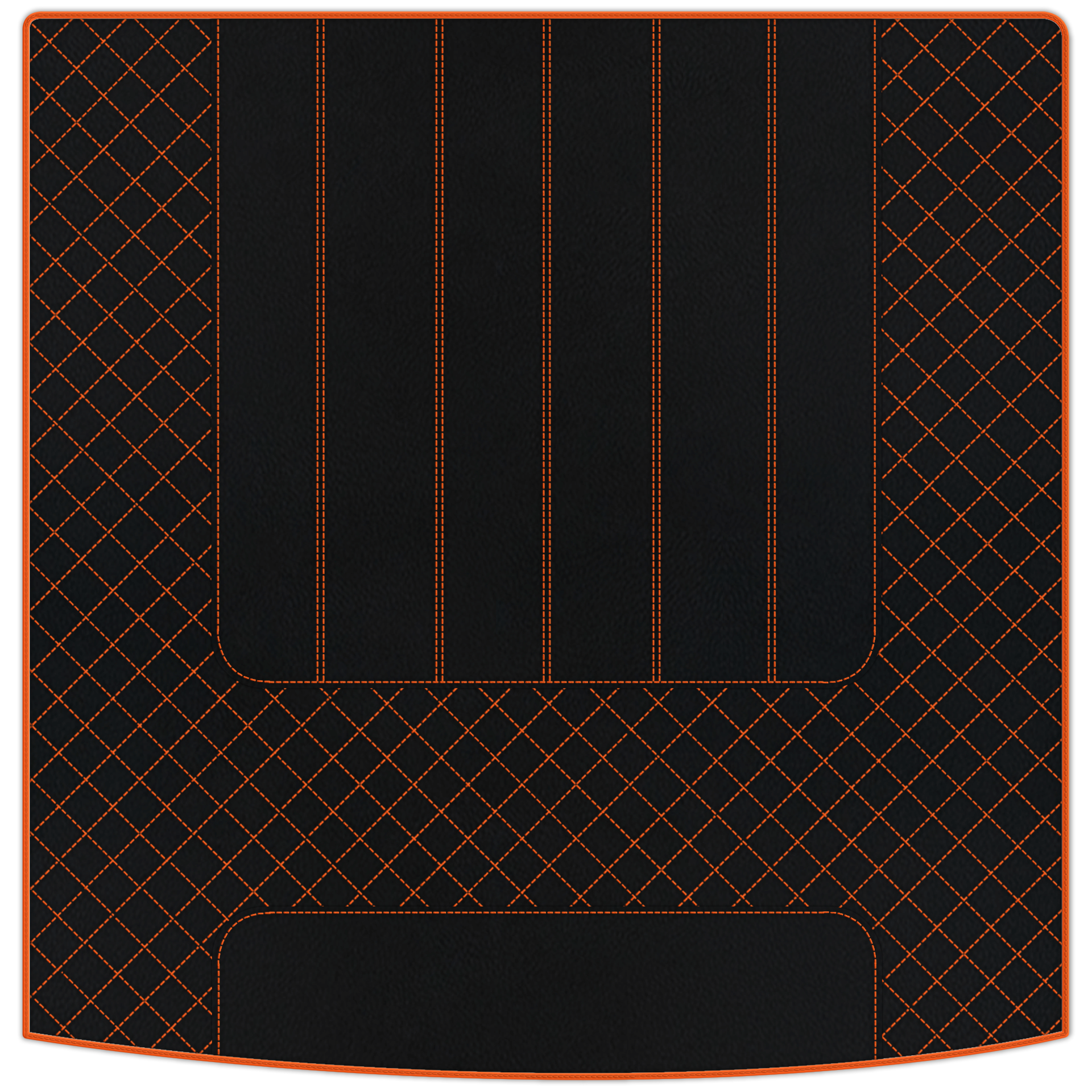 Tapis de voiture noirs pour Bentley Mulsanne (2010-2020) avec cuir | Bord rouge - AutoWin.EU