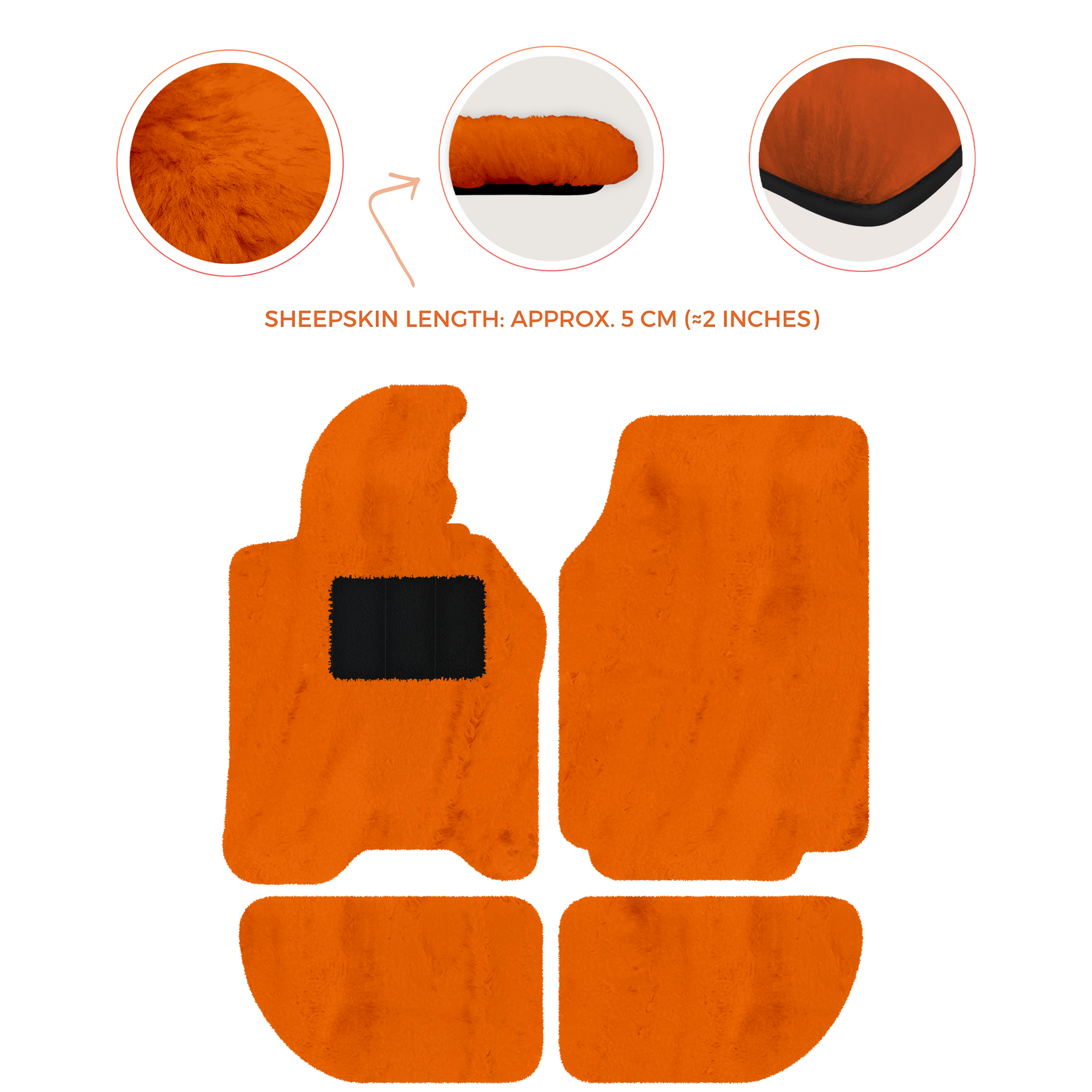 Sheepskin Floor Mats for Porsche 944 (1981-1991) | Custom Colors