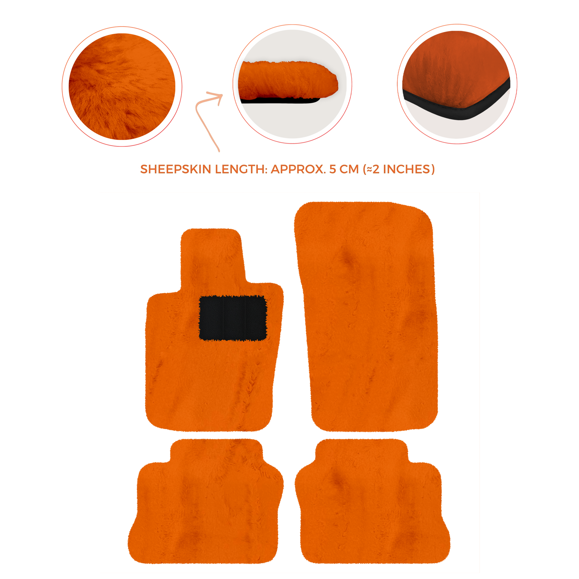 Luxurious Sheepskin Floor Mats for Porsche Panamera (2009-2016)