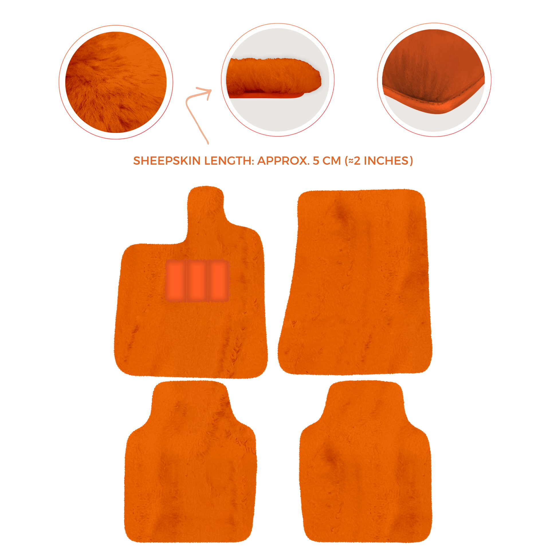 Premium Luxury Sheepskin Floor Mats for Ferrari Roma (2021-2024)