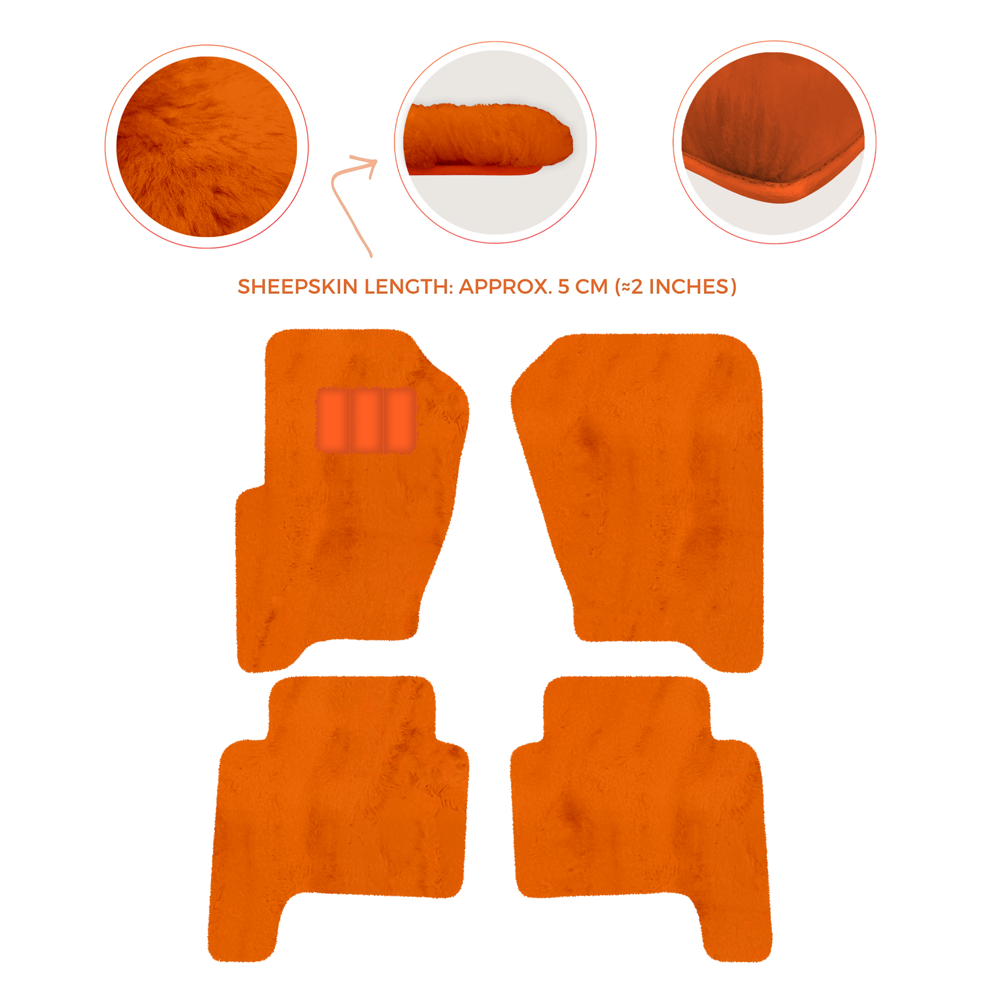 Luxury Sheepskin Floor Mats for Land Rover Discovery (2017-2026)