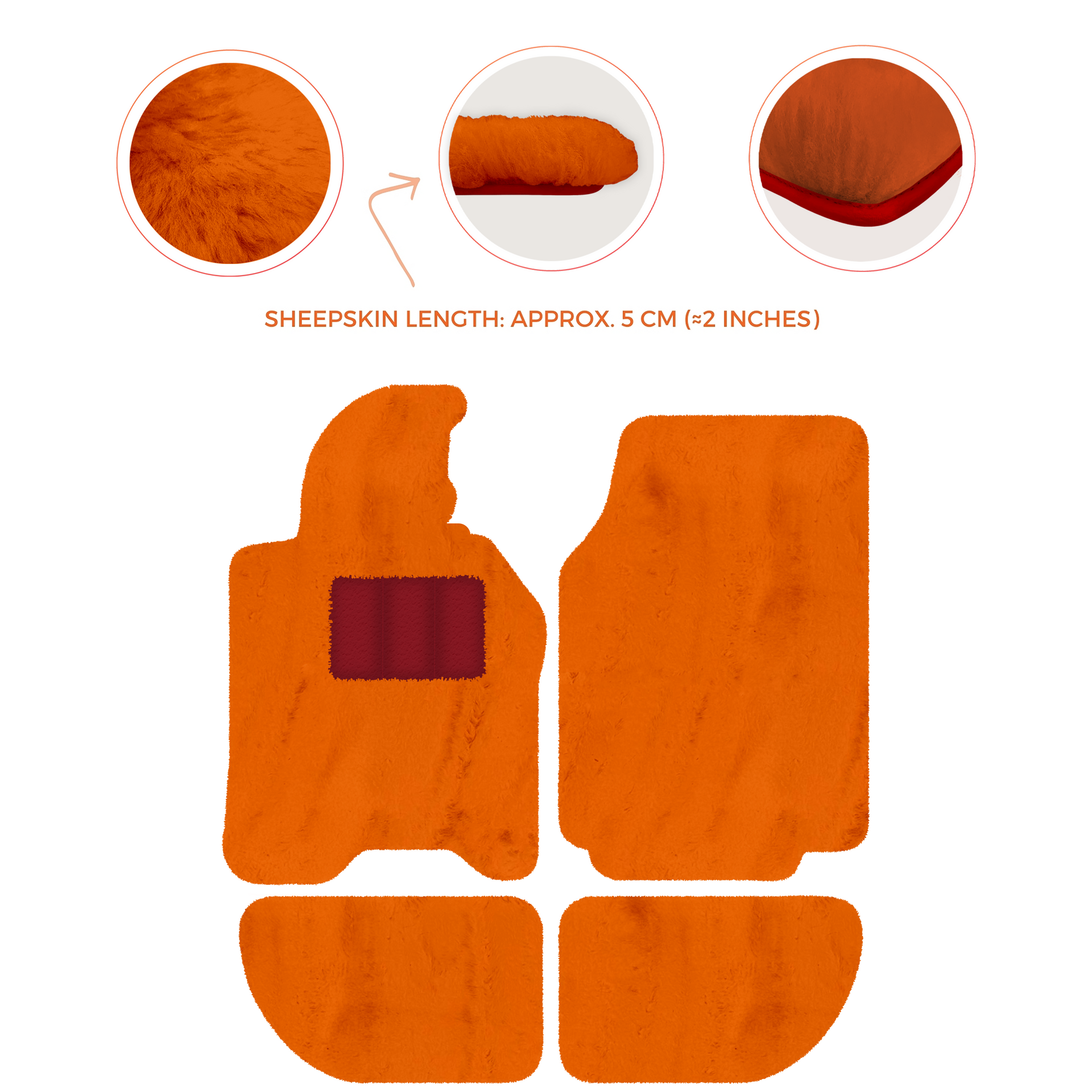 Sheepskin Floor Mats for Porsche 944 (1981-1991) | Custom Colors